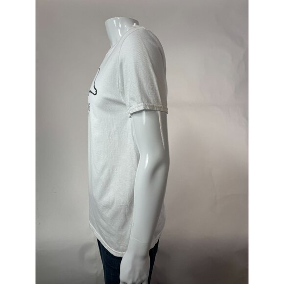 Overthinking & Also Hungry White T-Shirt By Black Matter Threadless - M 100% Cot - Picture 4 of 14